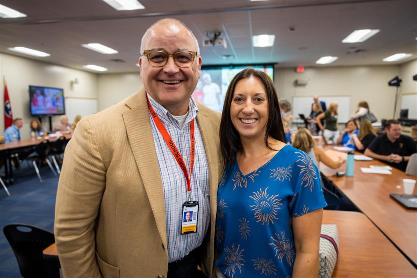 A PTO president and a school principal